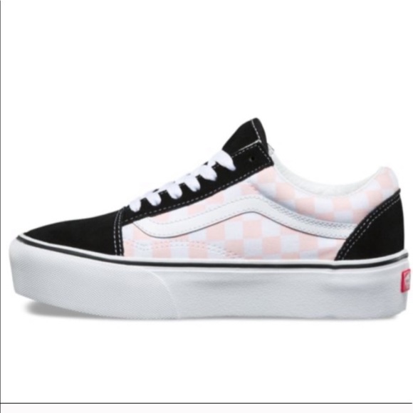vans checkerboard old skool pink